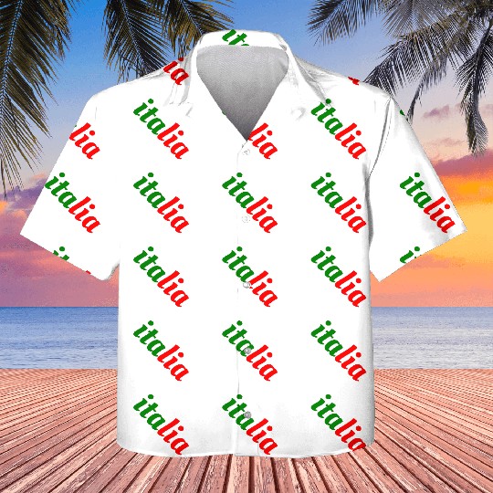 Vibrant Italian Flag Typography Kids Hawaiians