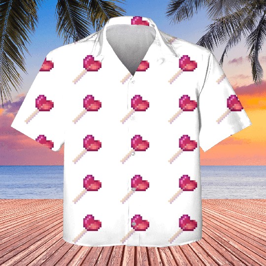 Pixel Art Sprite Cute Heart Lollipop Kids Hawaiians