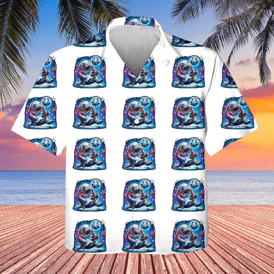 Disco Ball Guitar Manatee Kids Hawaiians