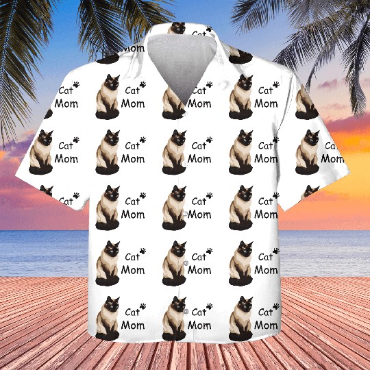 Cat mom Kids Hawaiians