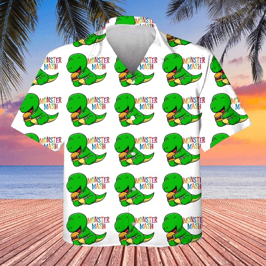 Monster eats hot dog Kids Hawaiians