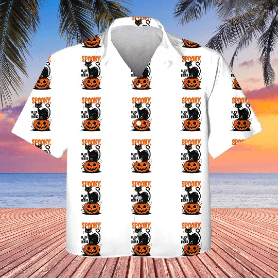 Spooky Black and Proud Kids Hawaiians