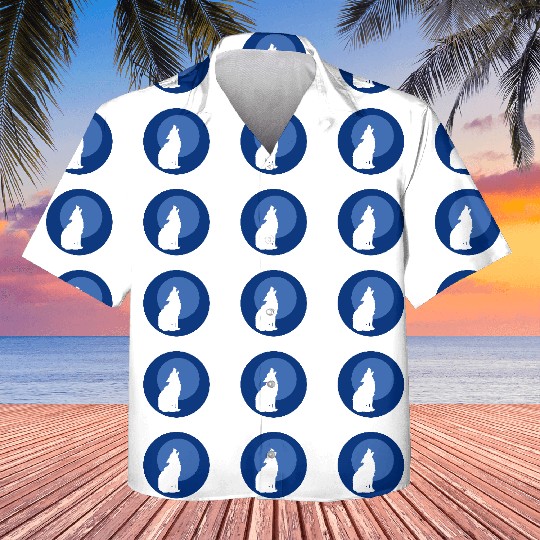 Wolf Moon Nature Vector Kids Hawaiians