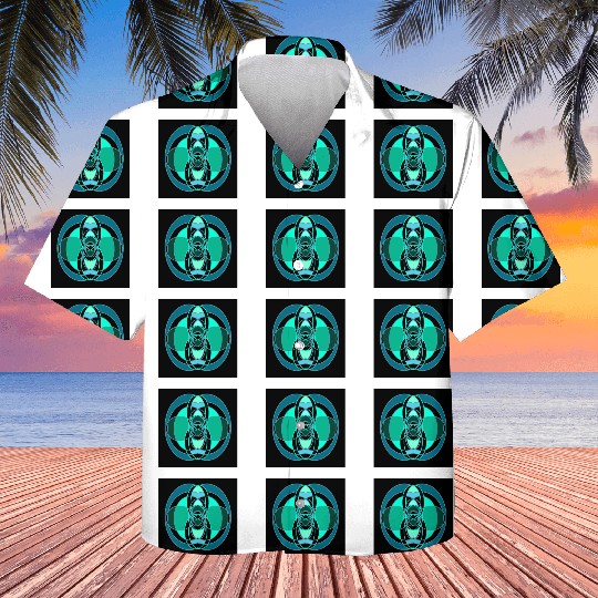 Abstract blue and green design Kids Hawaiians