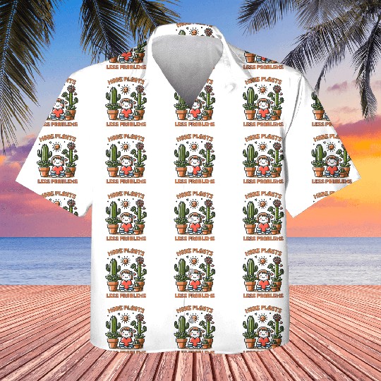 More Plants Less Problems Kids Hawaiians