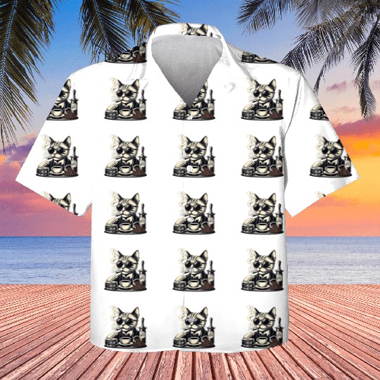 "Midnight Cat" Kids Hawaiians