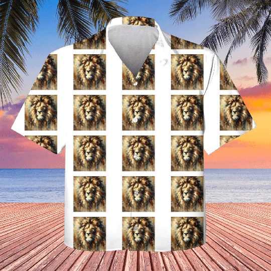 Abstract Lion Face Kids Hawaiians