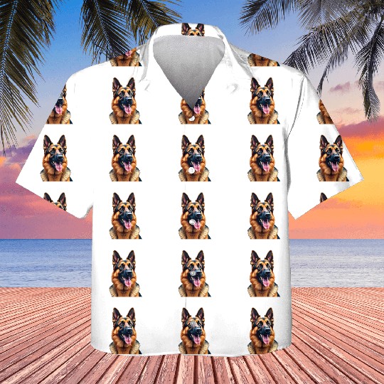 german-shepherd-mixed-timber-siberian-husky-wolf Kids Hawaiians