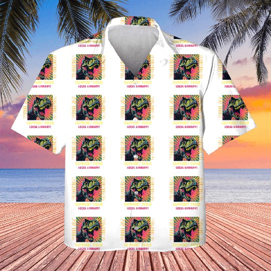 Support Your Local Library Kids Hawaiians