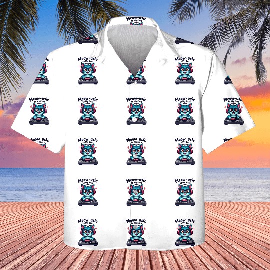 Meow-sic to My Ears - DJ Cat Kids Hawaiians