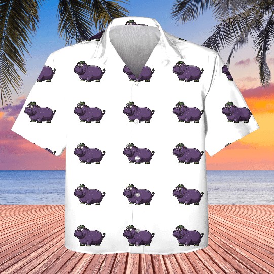 Hip Eggplant Kids Hawaiians