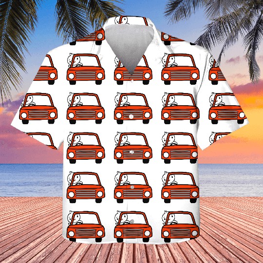 Duck Car Driver Fast Vehicle Greeting Waving Cute Kids Hawaiians