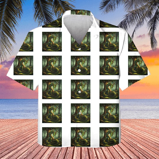 Enchanted Forest Serpent Design Kids Hawaiians