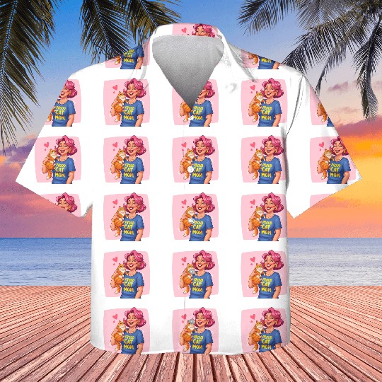 Proud Cat Mom Style Kids Hawaiians
