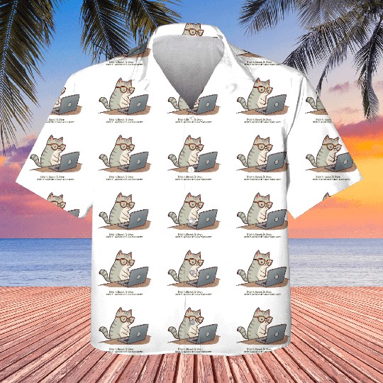 Keyboard Warrior Cat Kids Hawaiians