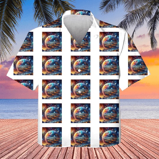 Futuristic Sci-FI Fantasy with Alien Planet Kids Hawaiians