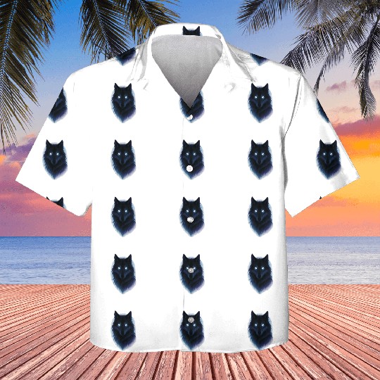 Enigmatic Howling Wolf Design Kids Hawaiians