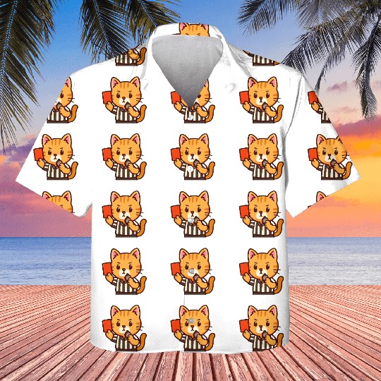 Referee Cat – Funny Soccer Whistle Cat Kids Hawaiians