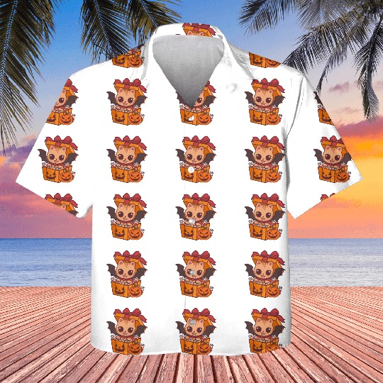 Halloween Cat with Potion Gift Box Kids Hawaiians