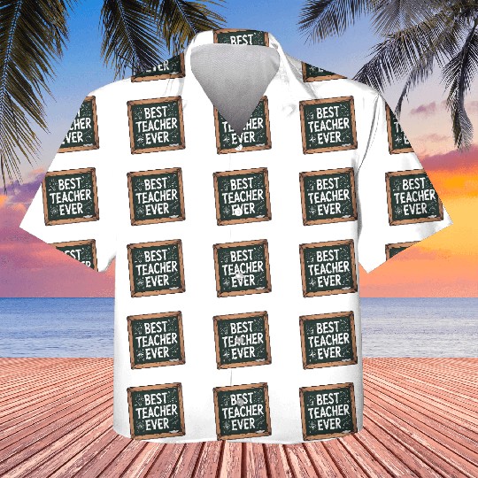 Best Teacher Ever Chalkboard Teachers Gift Kids Hawaiians