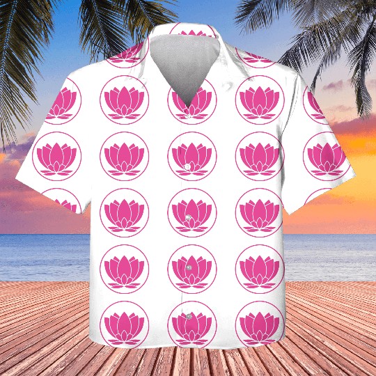 Pink Lotus Mandala Design Kids Hawaiians