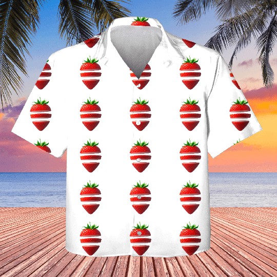 Deconstructed Strawberry Illustration Kids Hawaiians