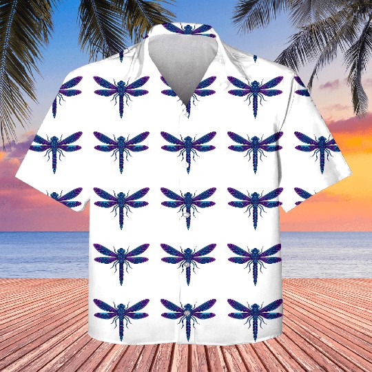 Neon Mythical Dragonfly Illustration Kids Hawaiians