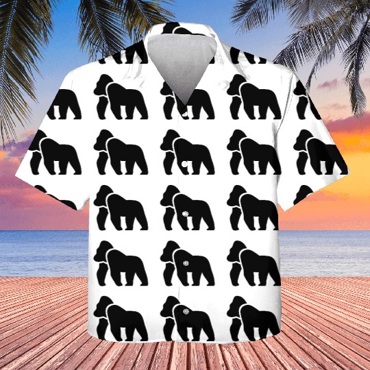Gorilla Silhouette (Ape) Kids Hawaiians