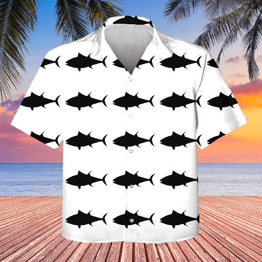 Tuna Fish Silhouette Kids Hawaiians
