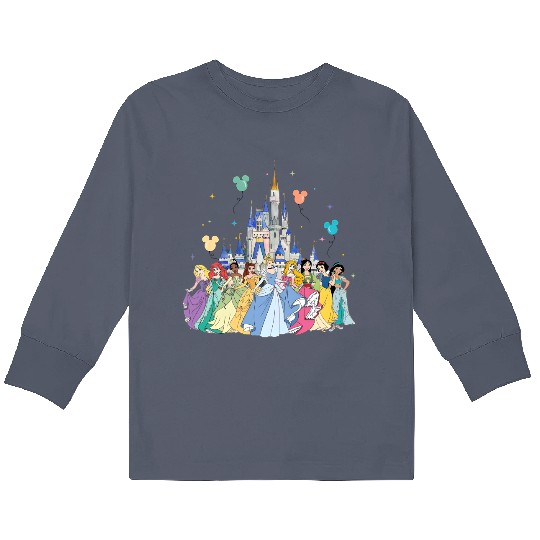 Disney Princess Comfort Colors Kids Long Sleeve T Shirts, Mickey Balloon Kids Long Sleeve T Shirts
