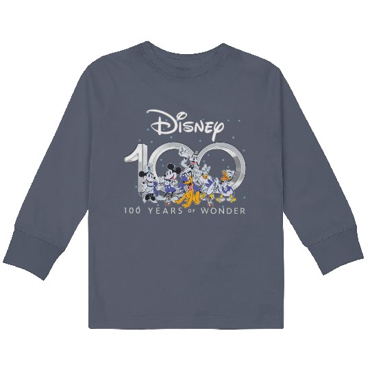 Disney 100th Anniversary Kids Long Sleeve T Shirts, 100 Years of Wonder Kids Long Sleeve T Shirts