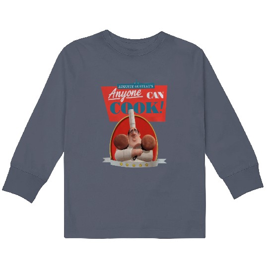 Disney Pixar Ratatouille Remy Little Chef Anyone Can Cook Kids Long Sleeve T Shirts