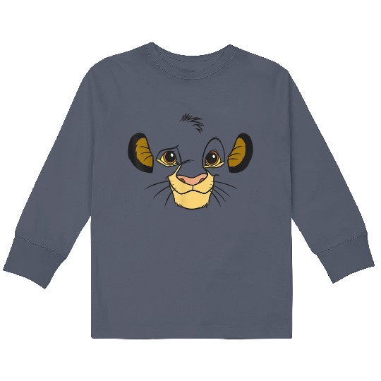 Discover Disney Lion King Simba Face Halloween Kids Long Sleeve T-Shirts