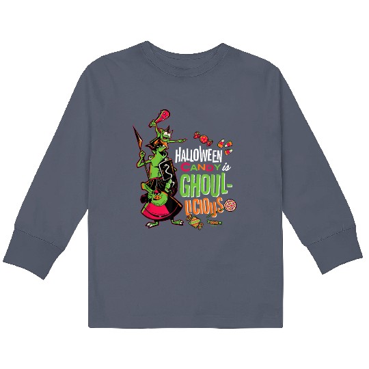 Discover Disney 100 Villains Goons Halloween Candy is Gho Kids Long Sleeve T-Shirts
