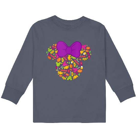Discover Disney Minnie Mouse Icon Candy Halloween Tank To Kids Long Sleeve T-Shirts