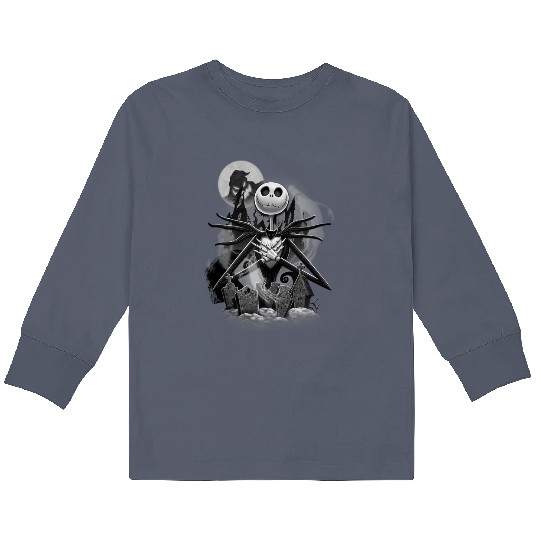 Discover Disney Nightmare Before Christmas Jack Night Sce Kids Long Sleeve T-Shirts