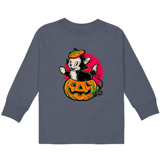Discover Disney 100 Figaro JackoLantern Classic Halloween Kids Long Sleeve T-Shirts
