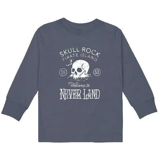 Discover Disney Peter Pan Skull Rock Welcome To Never Lan Kids Long Sleeve T-Shirts
