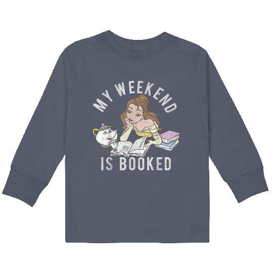 Disney Beauty And The Beast Belle My Weekend Is Kids Long Sleeve T-Shirts