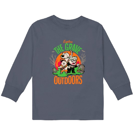 Discover Disney and Pixars Up Explore the GRAVE Outdoors Kids Long Sleeve T-Shirts
