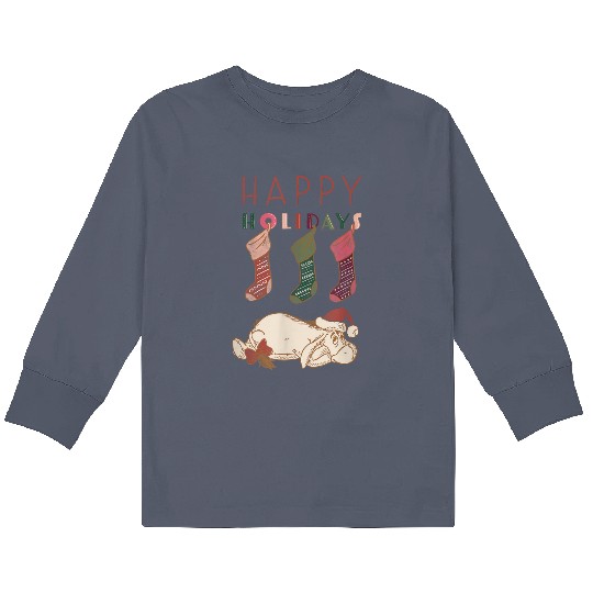 Disney Winnie the Pooh Eeyore Happy Holidays Kids Long Sleeve T-Shirts