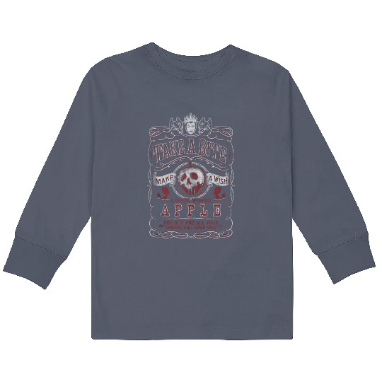 Discover Disney Snow White Evil Queen Take A Bite Make A Kids Long Sleeve T-Shirts