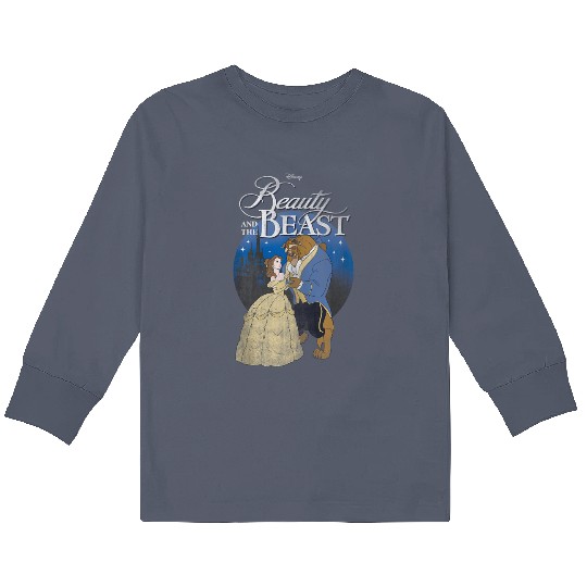 Discover Disney Beauty And The Beast Classic Title Logo P Kids Long Sleeve T-Shirts