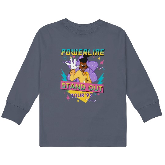 Disney Powerline Stand Out World Tour 95 Kids Long Sleeve T Shirts, Disney Vintage A Goofy Movie Powerline Kids Long Sleeve T Shirts,WDW Matching Family Kids Long Sleeve T Shirts