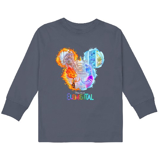 Disney Elemental 2023 Kids Long Sleeve T Shirts, Disney Pixar Elemental Kids Long Sleeve T Shirts