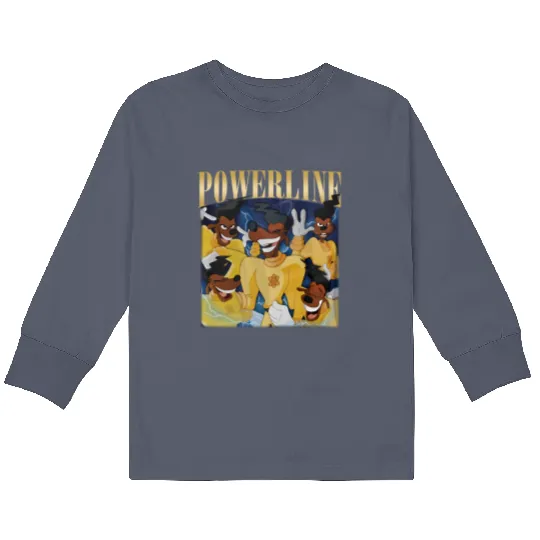 Vintage Disney Powerline Kids Long Sleeve T Shirts, Powerline Stand Out Tour, Powerline Goofy Movie