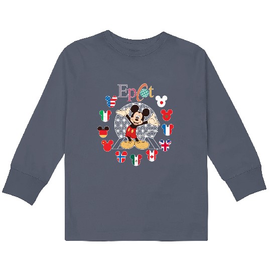 Disney Epcot World Traveler Kids Long Sleeve T Shirts, Disney Epcot World Traveler Disney Trip Matching Kids Long Sleeve T Shirts