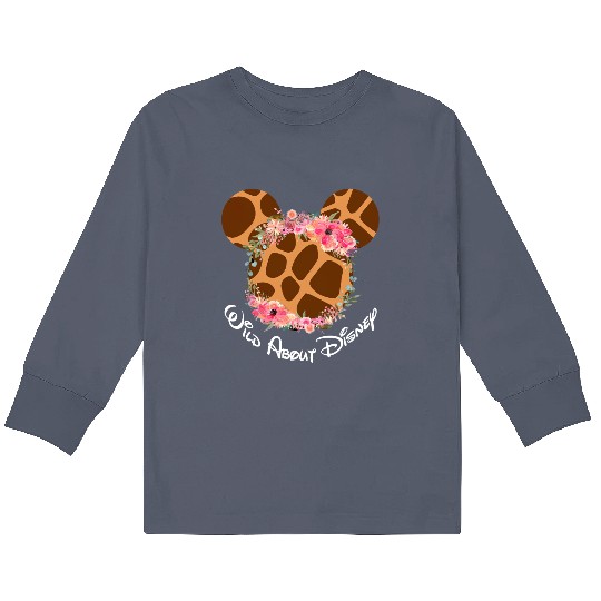 Giraffe Wild About Disney Minnie Mouse Kids Long Sleeve T Shirts,Animal Kingdom Kids Long Sleeve T Shirts