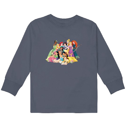 Disney Princess Group Photo Kids Long Sleeve T Shirts, Disney Princess Kids Long Sleeve T Shirts, Girls' Disney Kids Long Sleeve T Shirts