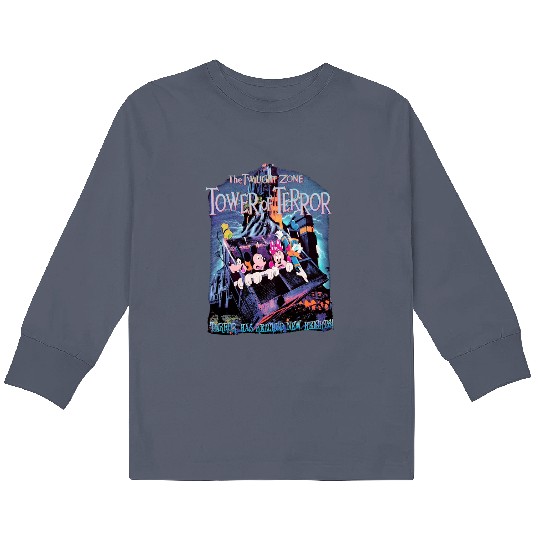 Vintage The Twilight Zone Tower of Terror Retro Kids Long Sleeve T Shirts, Disney Kids Long Sleeve T Shirts